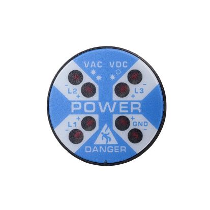 GracePESDs R-3W2 Flashing Voltage Indicator, 40-600 VAC, 30-1000 VDC, 1.2 W, LED Lamp, Panel Mounting